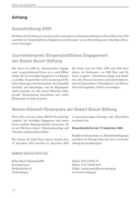 Journalistenpreis Bürgerschaftliches Engagement Marion-Dönhoff ...