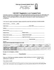 VBS registration form 2017