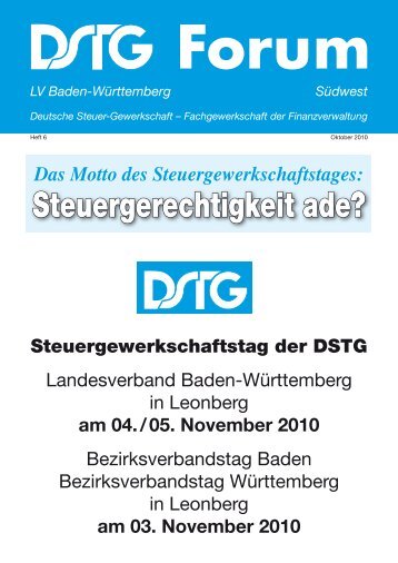 Steuergerechtigkeit ade? - DSTG-Baden-Württemberg