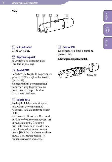 Sony NWZ-B152F - NWZ-B152F Consignes d&rsquo;utilisation Slov&eacute;nien
