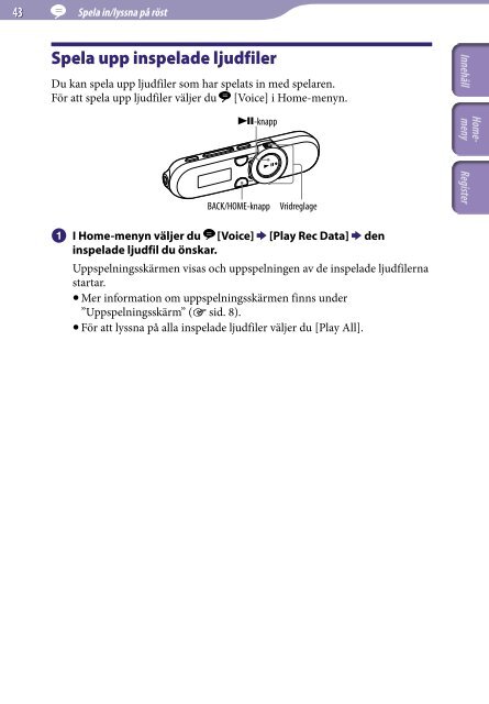 Sony NWZ-B152F - NWZ-B152F Consignes d&rsquo;utilisation Su&eacute;dois