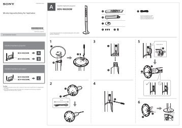 Sony BDV-N9200W - BDV-N9200W Guida all'installazione dei diffusori Norvegese