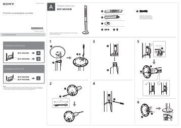 Sony BDV-N9200W - BDV-N9200W Guida all'installazione dei diffusori Croato