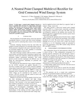 A Neutral Point Clamped Multilevel Rectifier for Grid ... - LabPlan