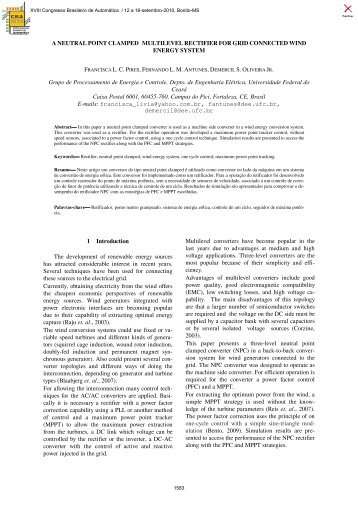 A NEUTRAL POINT CLAMPED MULTILEVEL RECTIFIER ... - LabPlan