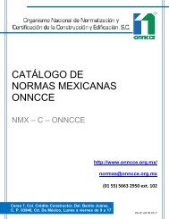 CATÁLOGO DE NORMAS MEXICANAS ONNCCE