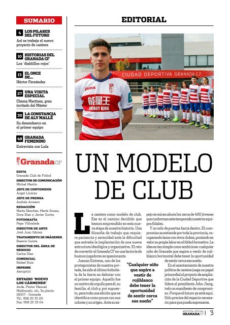 Revista Oficial del Granada CF. Número 90