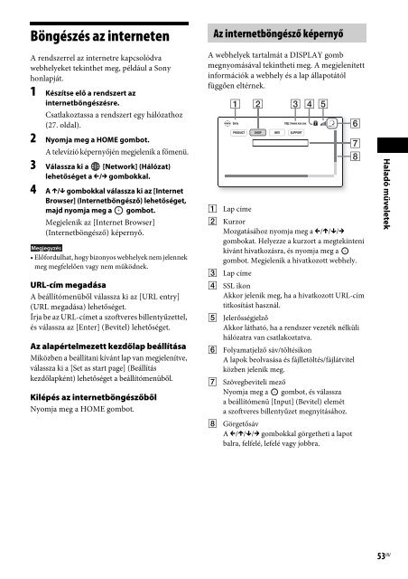 Sony BDV-E980W - BDV-E980W Mode d'emploi Hongrois