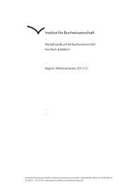Modulhandbuch - Mainzer Institut für Buchwissenschaft