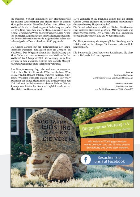 BüRGERBRIEF Vereinsheft Ausgabe 91 - April 2017 vom Bürgerverein Wüsting e.V.