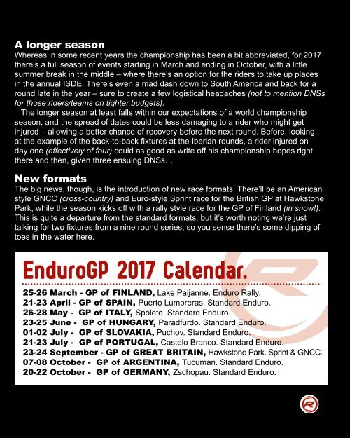 RUST magazine: EnduroGP 2017 Guide