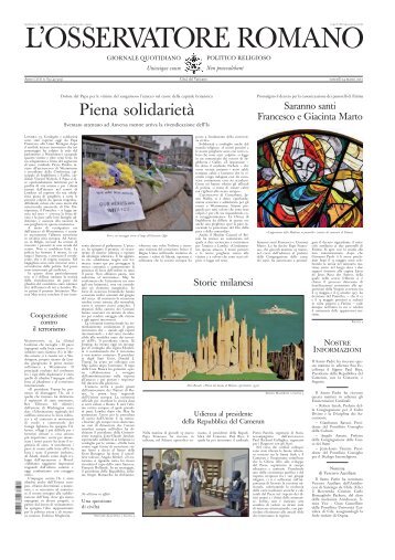 L’OSSERVATORE ROMANO