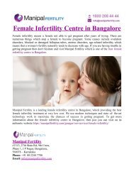 Female Infertility Centre in Bangalore