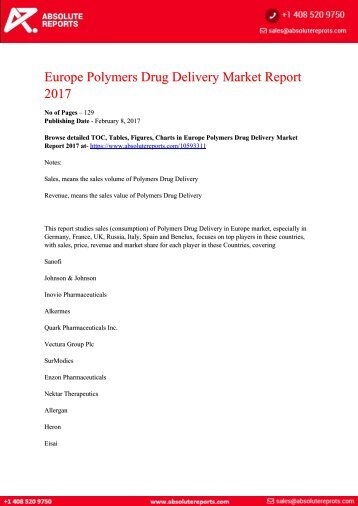 10593311-Europe-Polymers-Drug-Delivery-Market-Report-2017