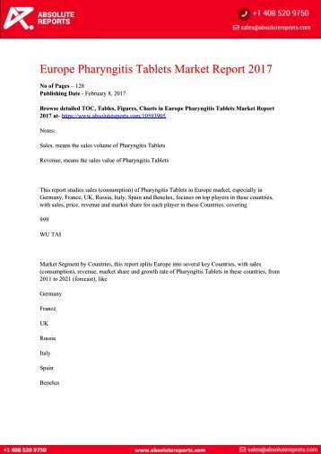 10593905-Europe-Pharyngitis-Tablets-Market-Report-2017