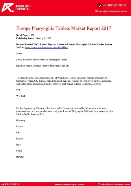 10593905-Europe-Pharyngitis-Tablets-Market-Report-2017