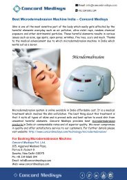 Best Microdermabrasion Machine India – Concord Medisys