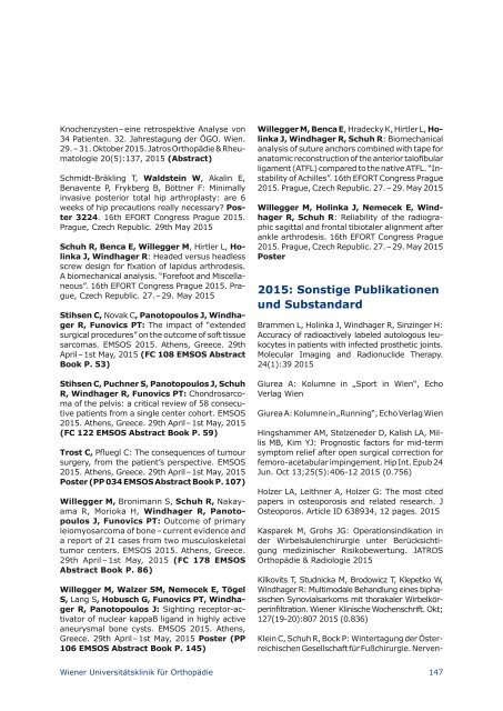 Kompendium Forschung & Klinik 2012 – 2016 