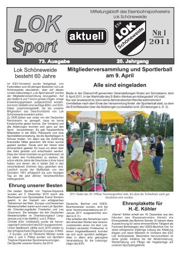 Lok_Sport_aktuell_I_11 - ESV Lok Berlin-Schöneweide eV