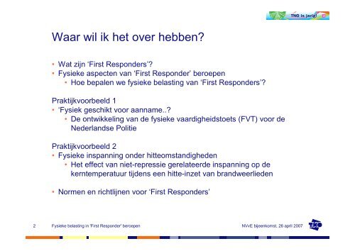 Fysieke belasting in 'First Responder' beroepen