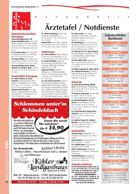 Die Kurzeitung - Bad Gandersheim