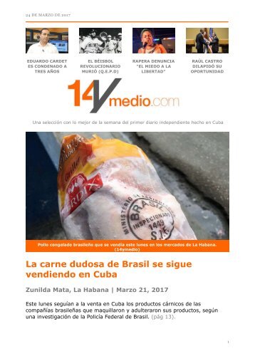 La carne dudosa de Brasil se sigue vendiendo en Cuba