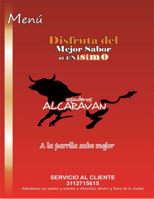 menu alcaravan