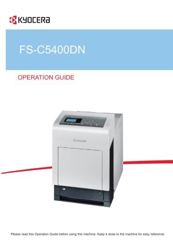 FS-C5400DN - KYOCERA Document Solutions