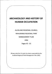 archaeology and history of human occupation - Auckland Regional ...