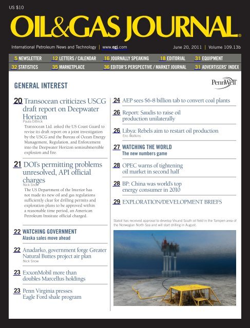 Oil and Gas Journal - June 20, 2011