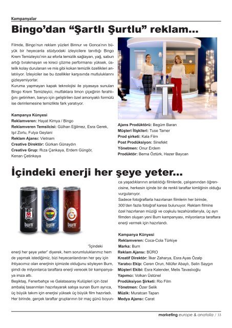 marketing europe & anatolia Sayı: 029