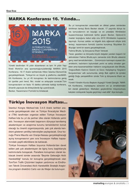 marketing europe & anatolia Sayı: 047