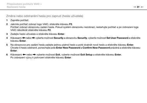 Sony VPCEB2Z1R - VPCEB2Z1R Mode d'emploi Tch&egrave;que