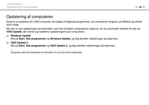 Sony VPCEB2Z1R - VPCEB2Z1R Mode d'emploi Danois