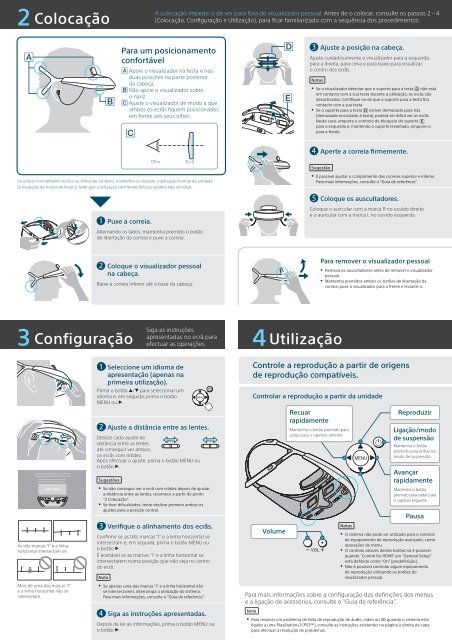 Sony HMZ-T2 - HMZ-T2 Guida di configurazione rapid Portoghese