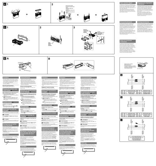 Sony CDX-GT540UI - CDX-GT540UI Guide d'installation