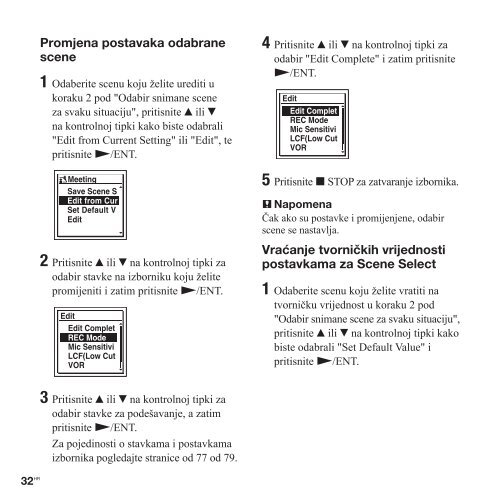 Sony ICD-UX513F - ICD-UX513F Istruzioni per l'uso Croato