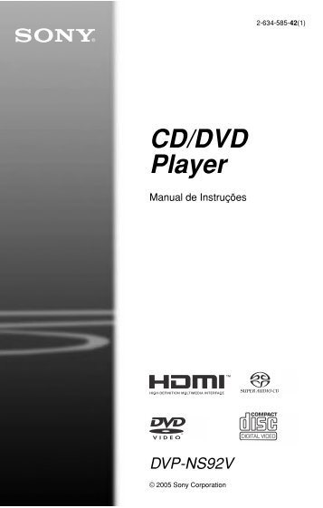 Sony DVP-NS92V - DVP-NS92V Mode d'emploi Portugais