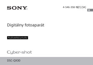 Sony DSC-QX30 - DSC-QX30 Istruzioni per l'uso Slovacco
