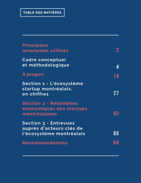 l’écosystème startuP montréalais