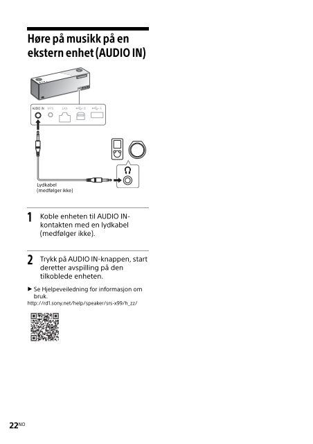 Sony SRS-X99 - SRS-X99 Mode d'emploi Finlandais