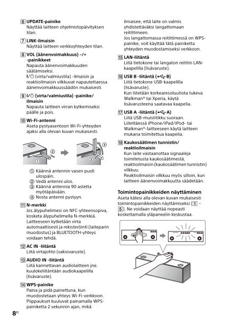 Sony SRS-X99 - SRS-X99 Mode d'emploi Finlandais