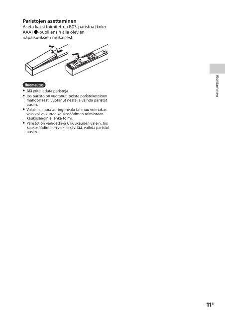 Sony SRS-X99 - SRS-X99 Mode d'emploi Finlandais