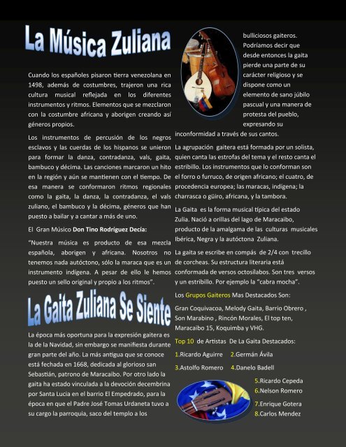 REVISTA SENTIR ZULIANO