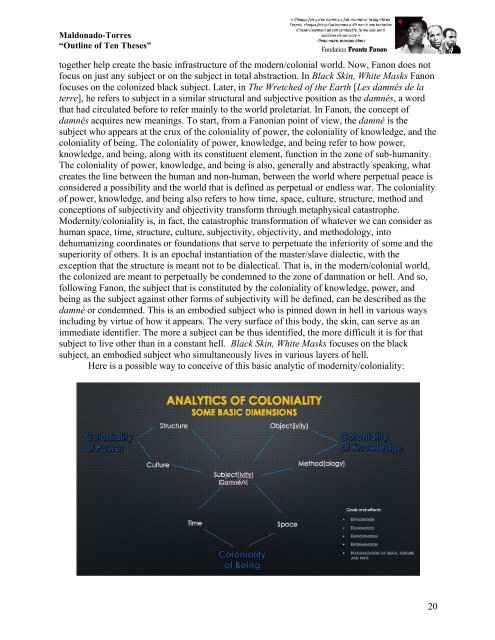 Outline of Ten Theses on Coloniality and Decoloniality