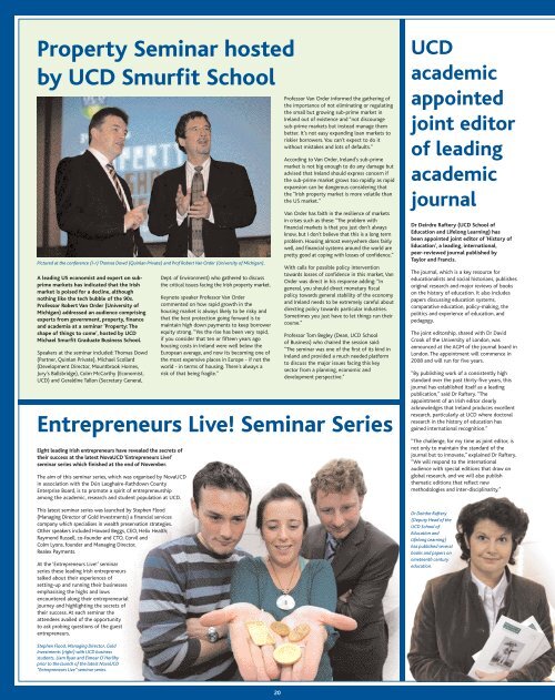 Featured in this issue: - University College Dublin