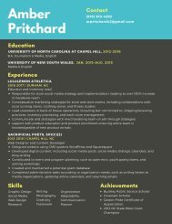 Amber Pritchard Resume