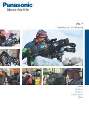Panasonic Broadcast Catalogue - marcotec-shop.de