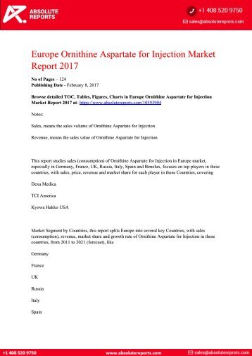 10593904-Europe-Ornithine-Aspartate-for-Injection-Market-Report-2017