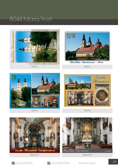 Meixner Ansichtskarten-Katalog Steiermark - SOMMER